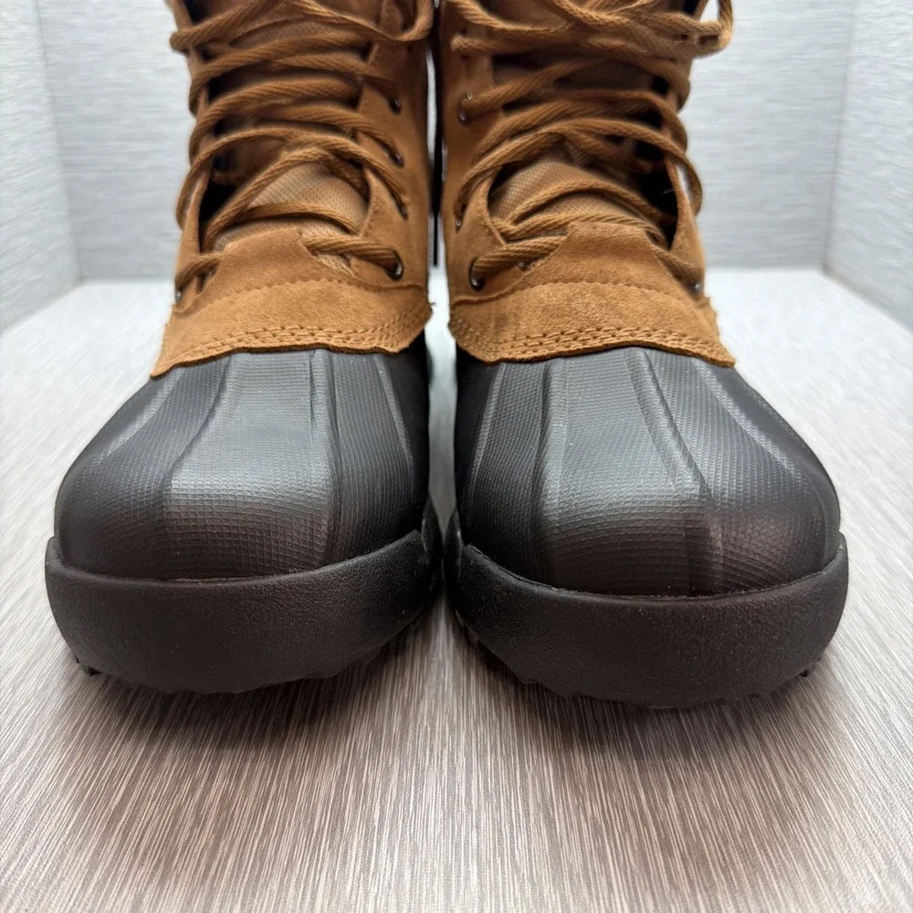 Sorel Buxton Lite Waterproof Duck Boots Men's 12 Brown Black Winter Snow